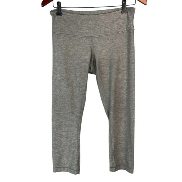 Retro Lululemon Wunder Under Grey 23” Cropped Leggings Soft Brushed Low Rise 6 - Picture 2 of 11